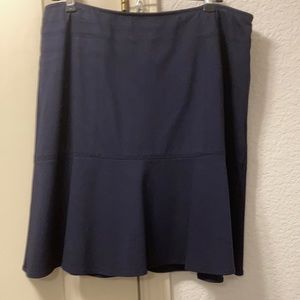 Navy sassy side-zip skirt